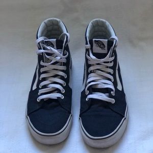 Vans Old Skool High Tops Men 8.5 Women 10 Navy Blue